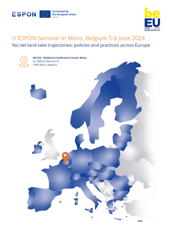 Frontpage EPSON seminar in Mons on No net land take trajectories in Europe