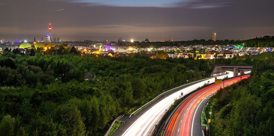 picture of Dortmund at night