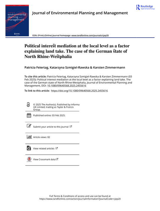 Cover_Article Political interest at the local level