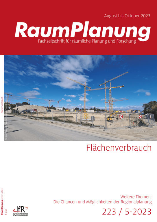 journal cover Raumplanung