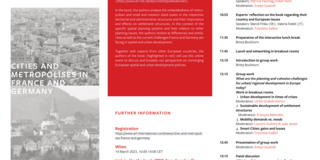 Flyer Online Conference Cities and Metropolises in France and Germany