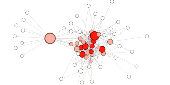 several circles that make a network